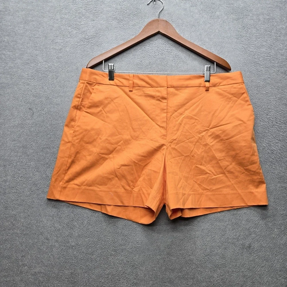Michael Kors Women Shorts 16 Orange Chino Twill 5